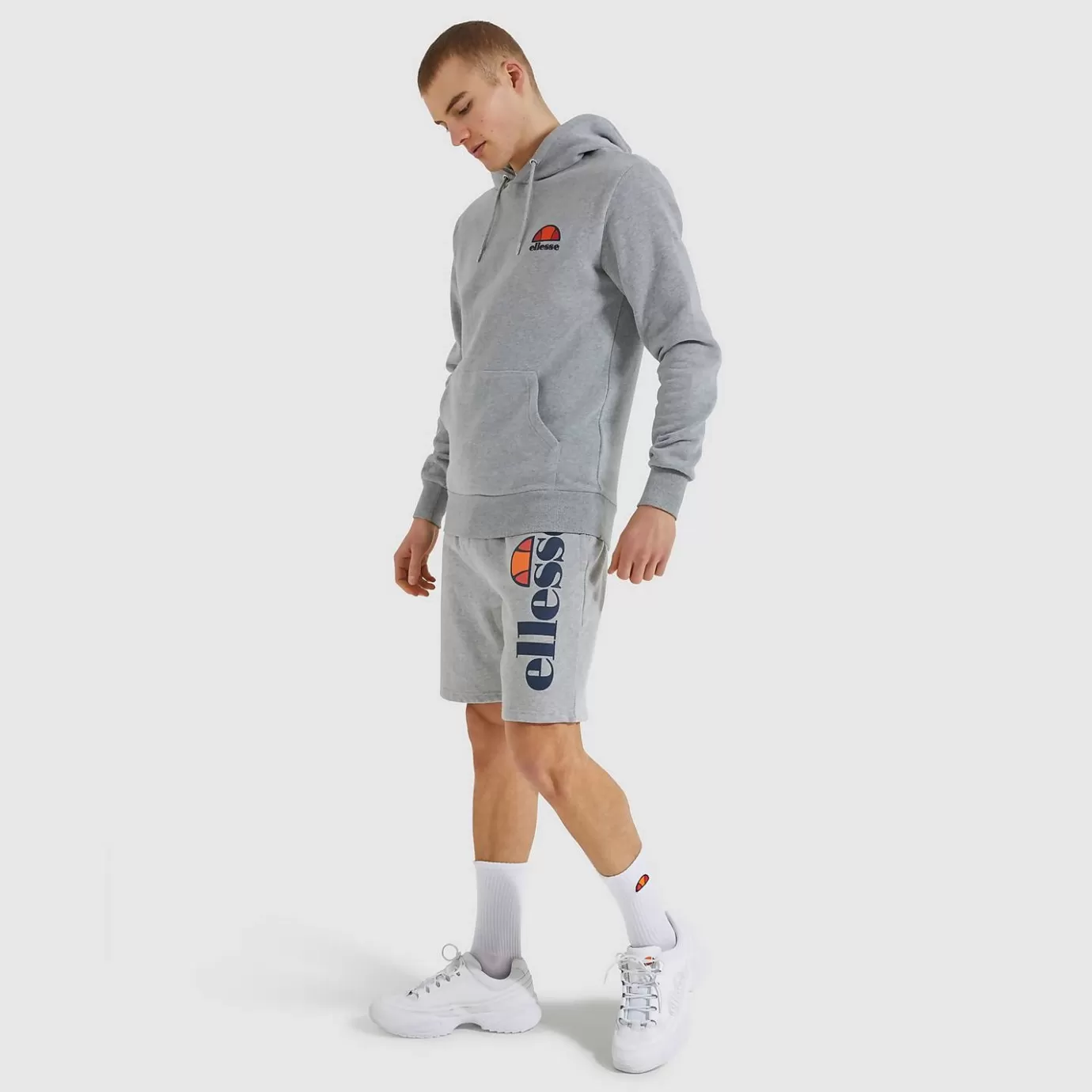 Ellesse Ellesse ICONS | Shorts | All Clothing-Men's Bossini Fleece Shorts Grey Marl