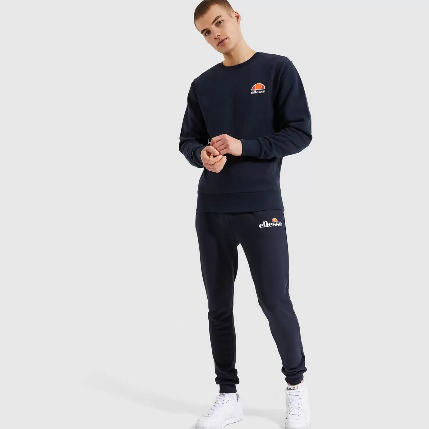 Ellesse Hoodies & Sweatshirts-Men's Diveria Sweatshirt Navy