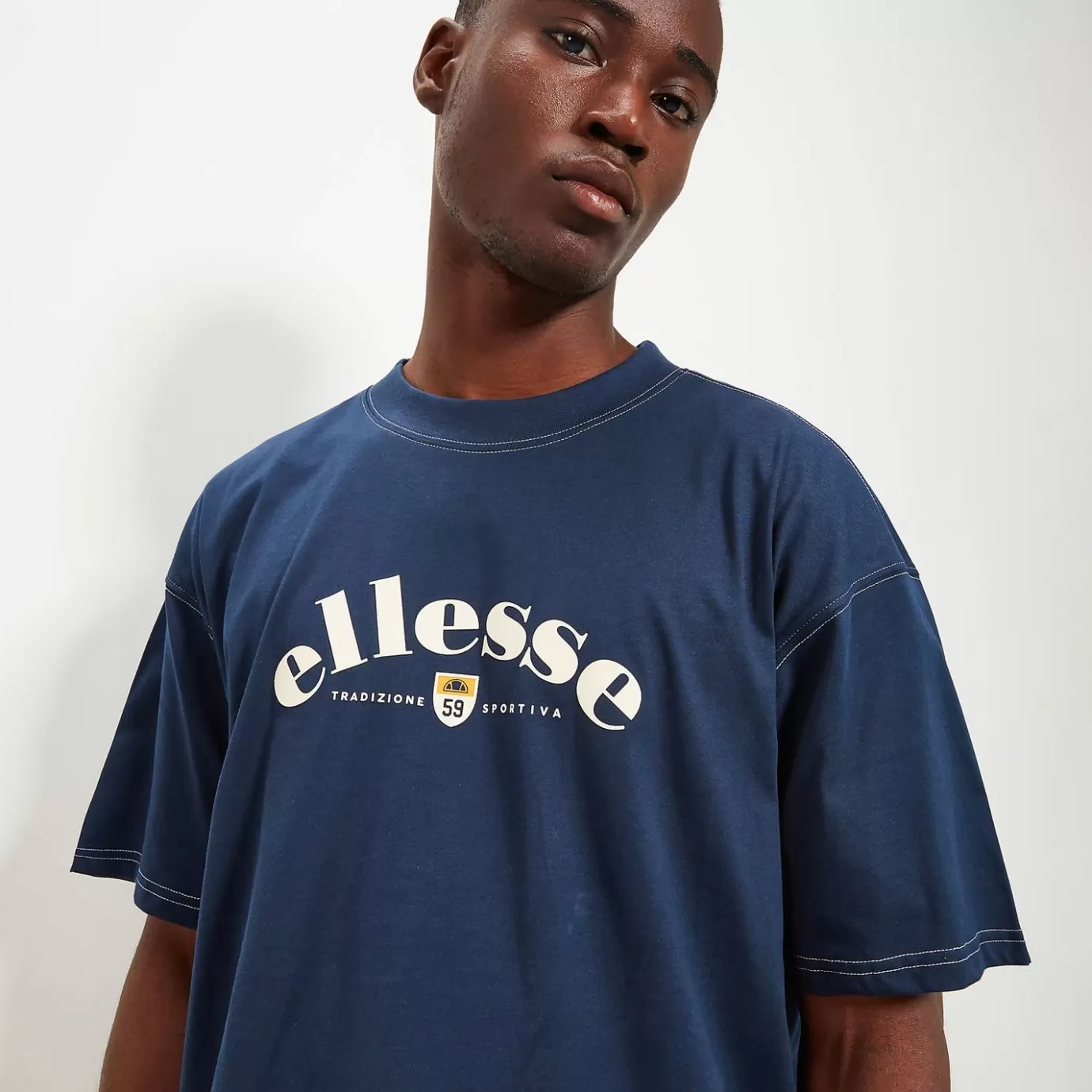 Ellesse Tops | Sartoria | T-shirts | All Clothing-Men's Kempa Tee Navy