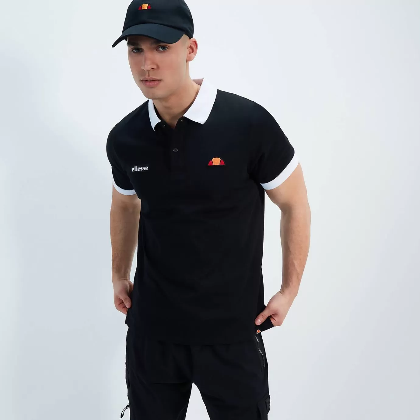 Ellesse All Clothing-Mens Lessepsia Polo Black