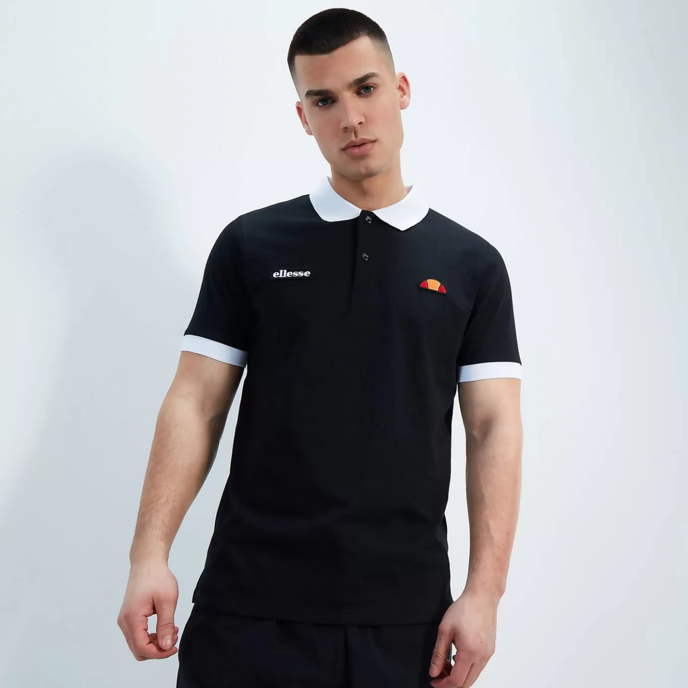 Ellesse All Clothing-Mens Lessepsia Polo Black