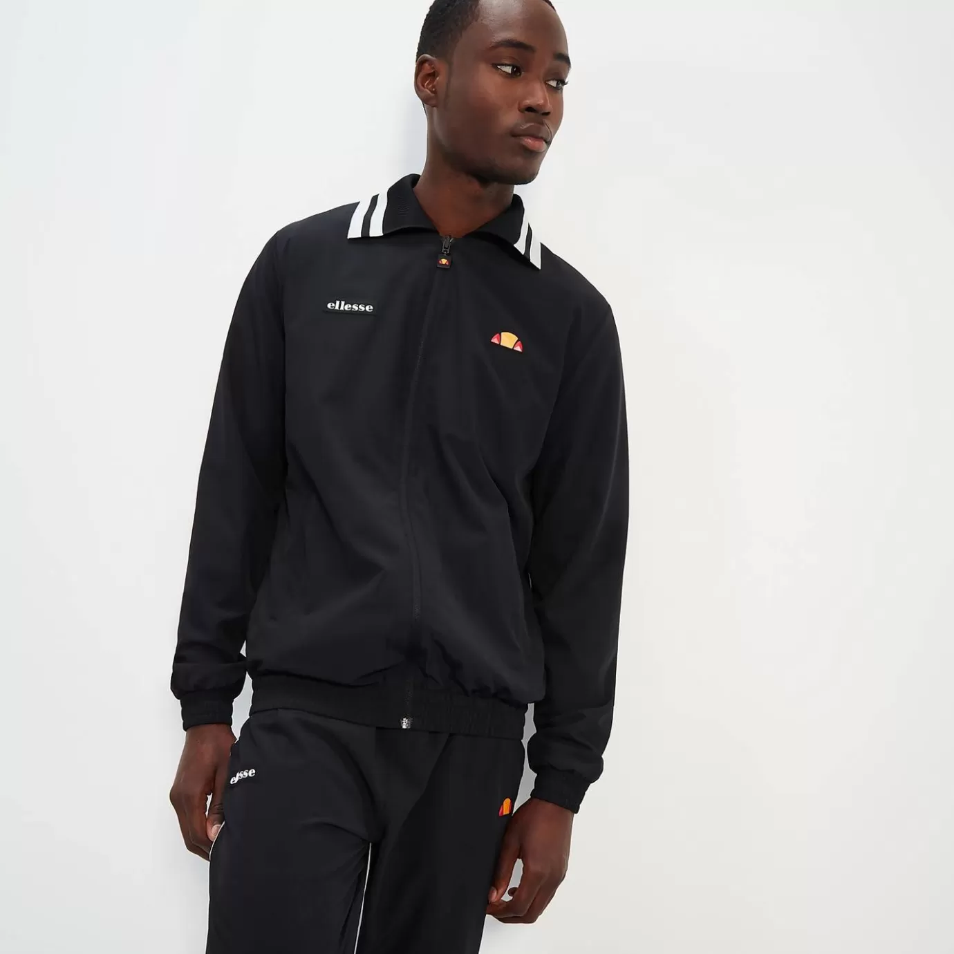 Ellesse Tennis | Fitness | T-shirts-Mens Main Track Top Black/Multi