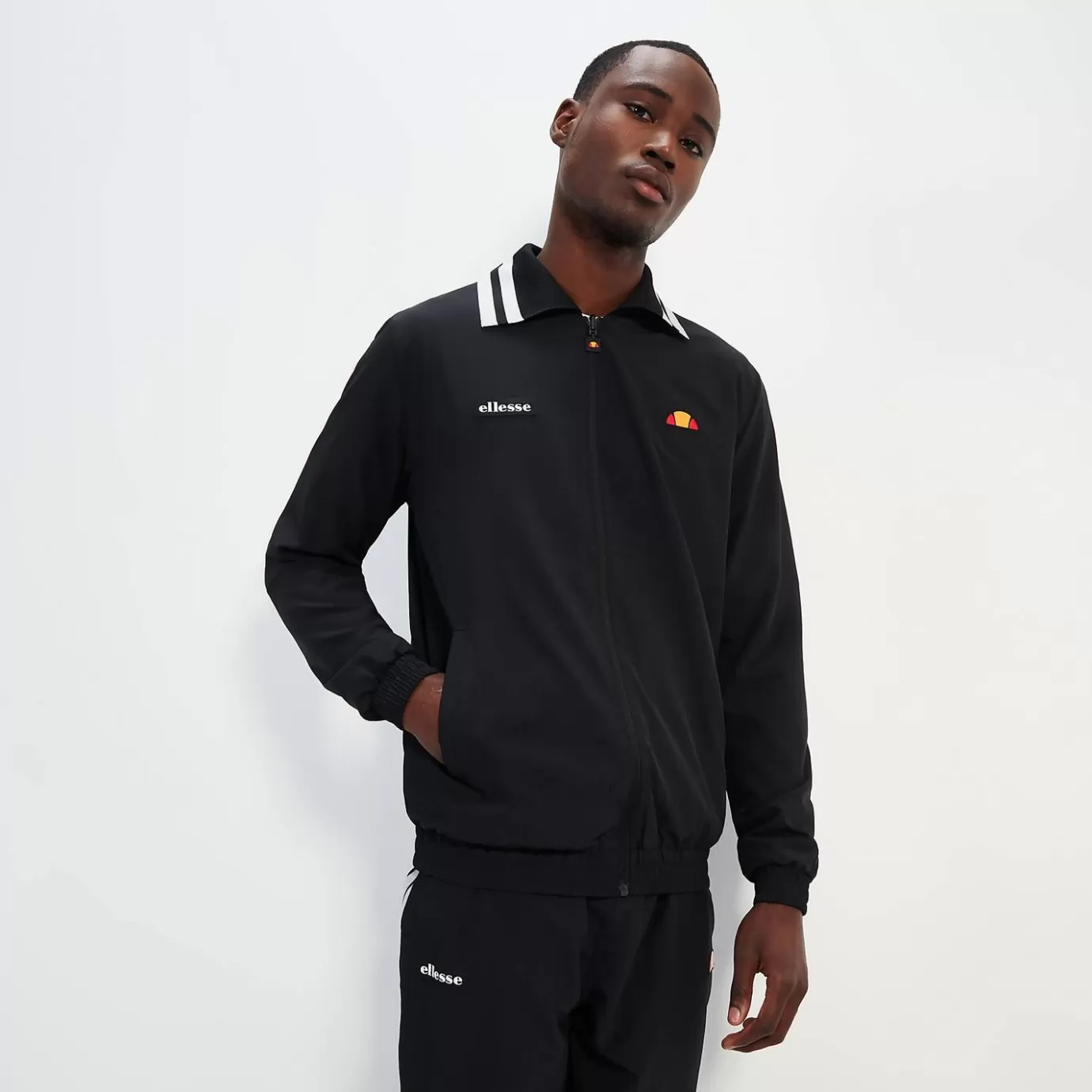 Ellesse Tennis | Fitness | T-shirts-Mens Main Track Top Black/Multi