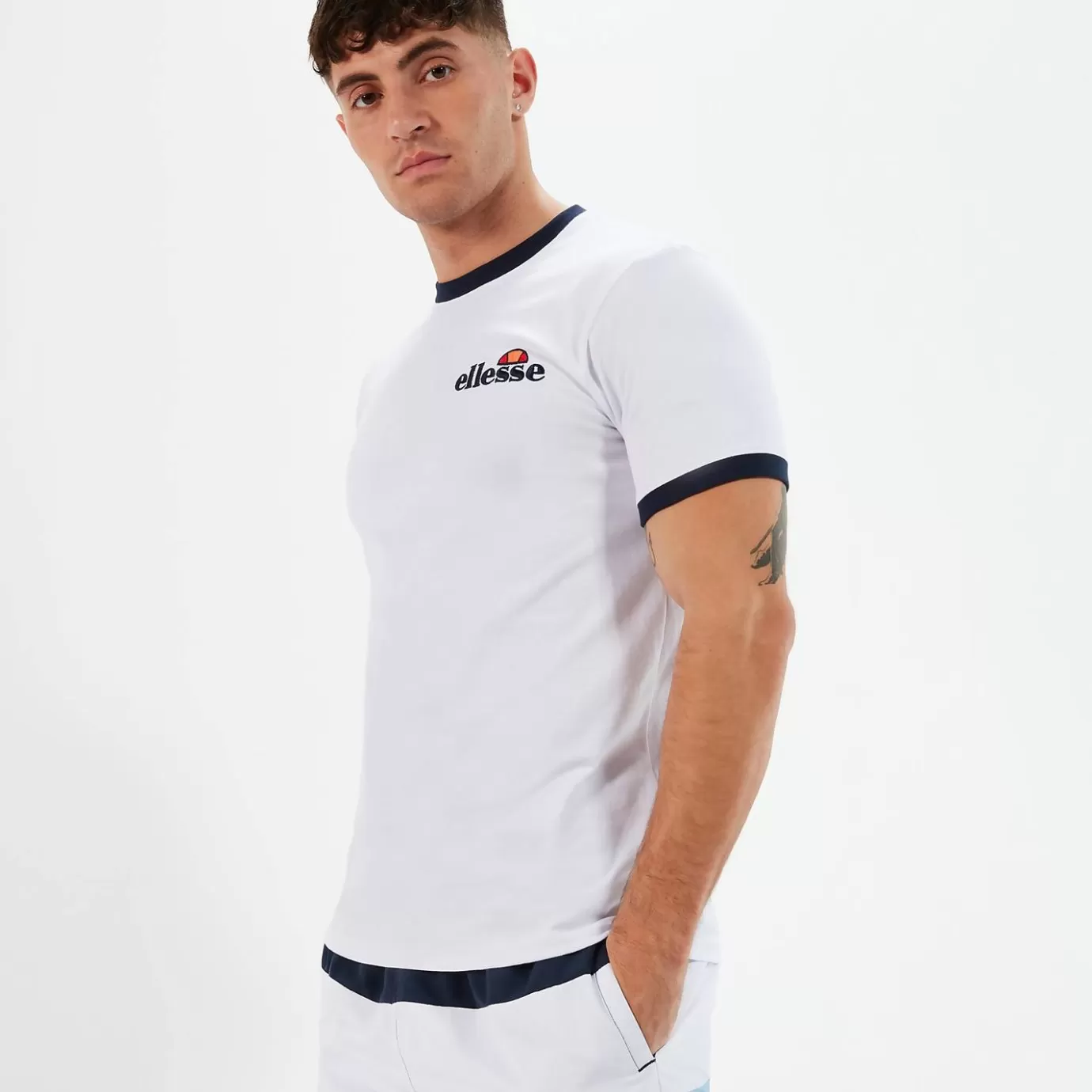 Ellesse T-shirts-Men's Meduno Tee White