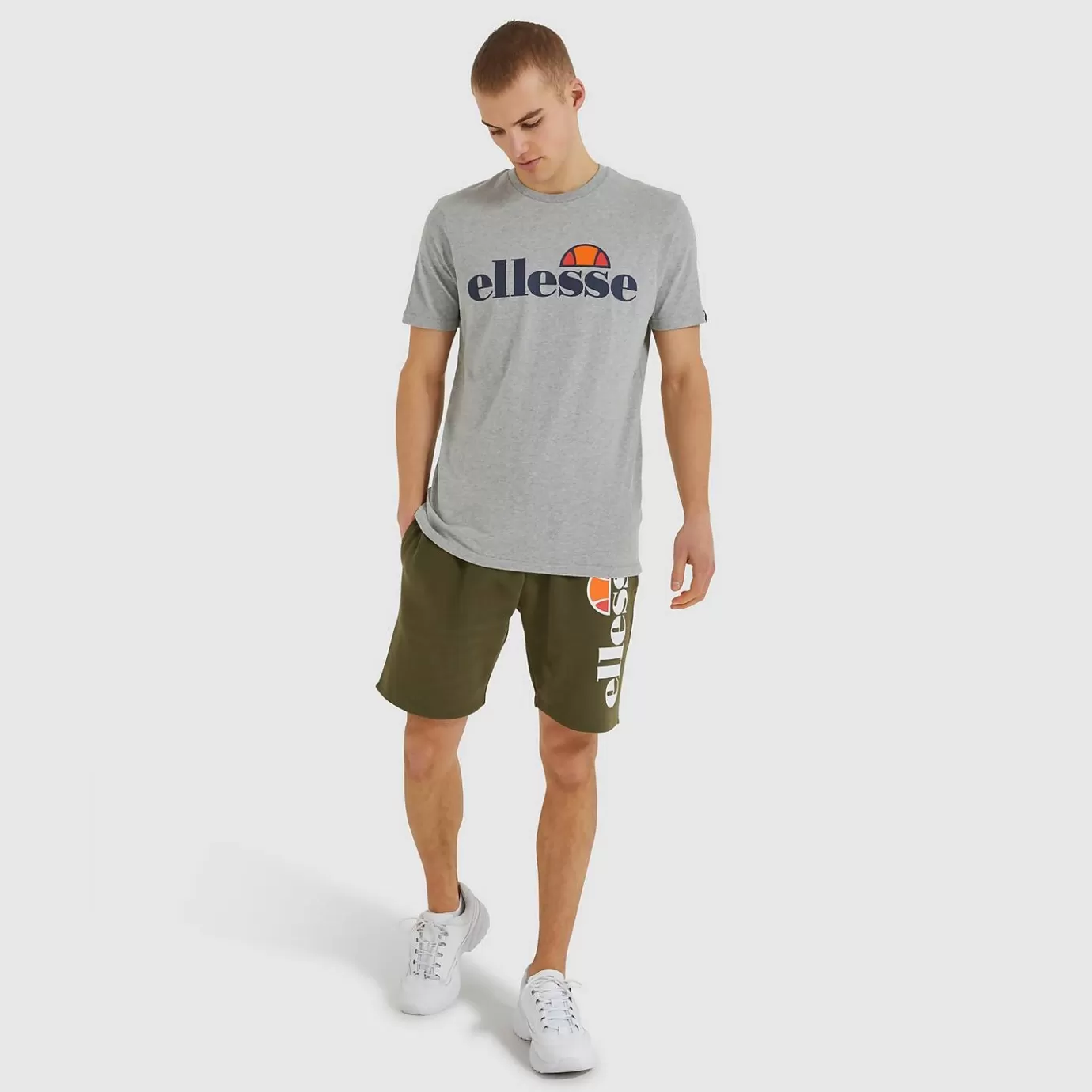 Ellesse Ellesse ICONS | T-shirts | All Clothing-Men's SL Prado T-Shirt Grey Marl