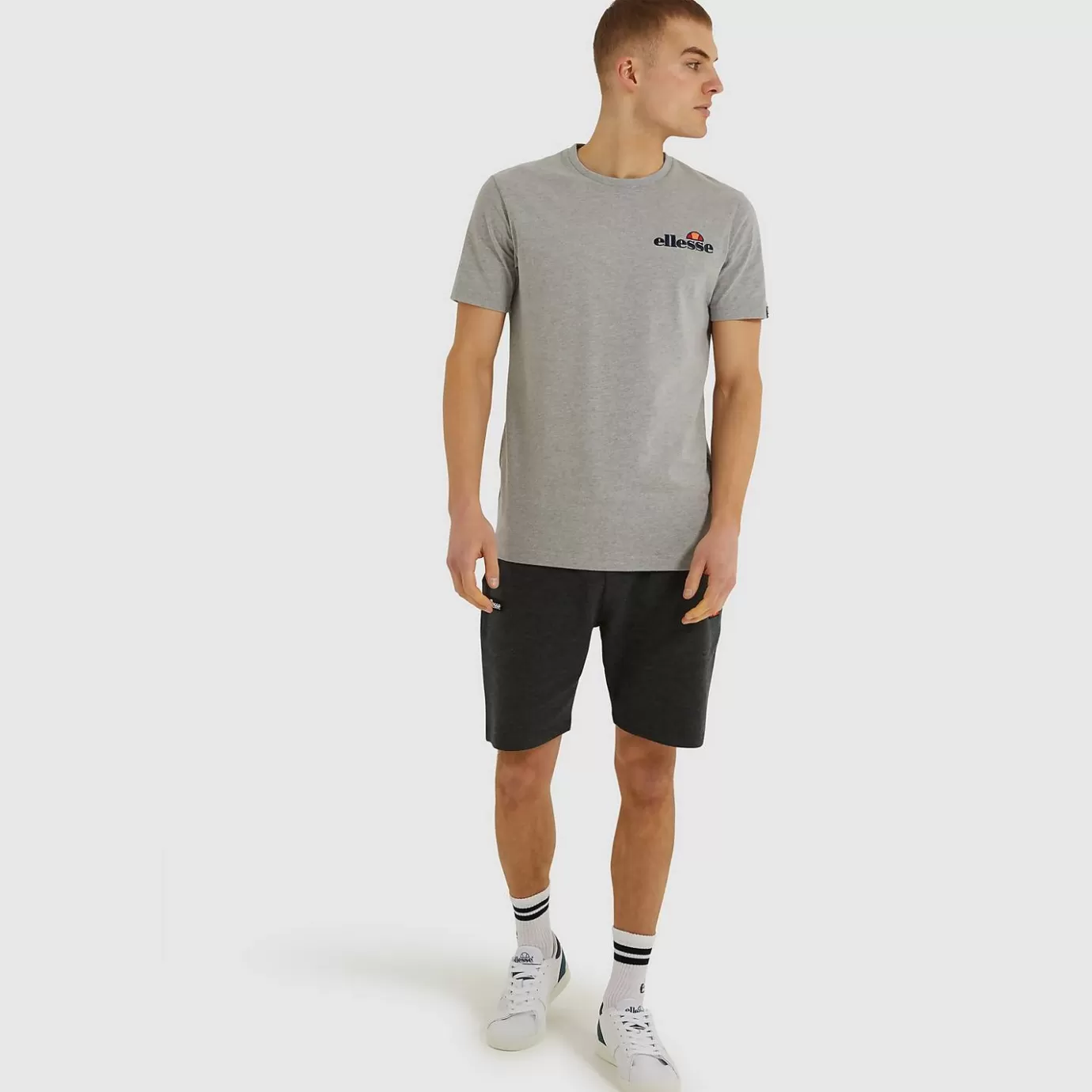 Ellesse T-shirts | All Clothing-Men's Voodoo T-Shirt Grey Grey Marl