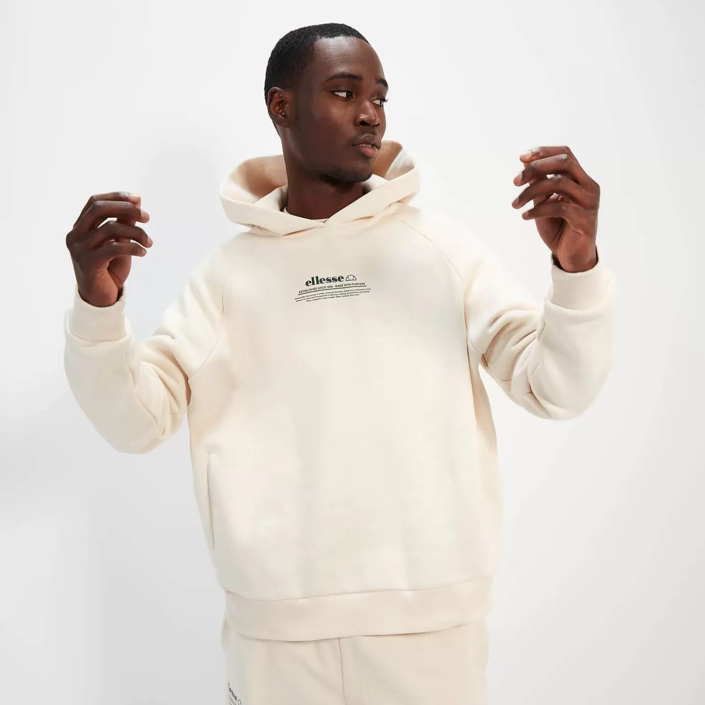 Ellesse Hoodies & Sweatshirts | Genderless | Hoodies & Sweatshirts-Unisex Giordano OH Hoody Off White