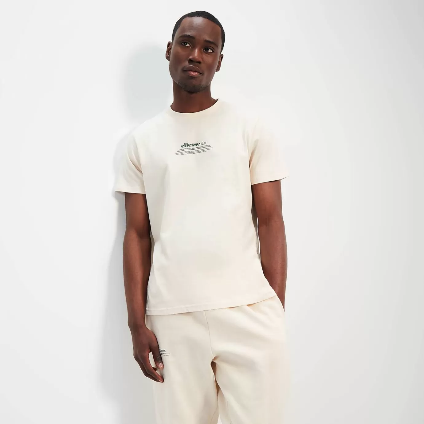 Ellesse Tops | Genderless | T-shirts | All Clothing-Unisex Russano Tee Off White