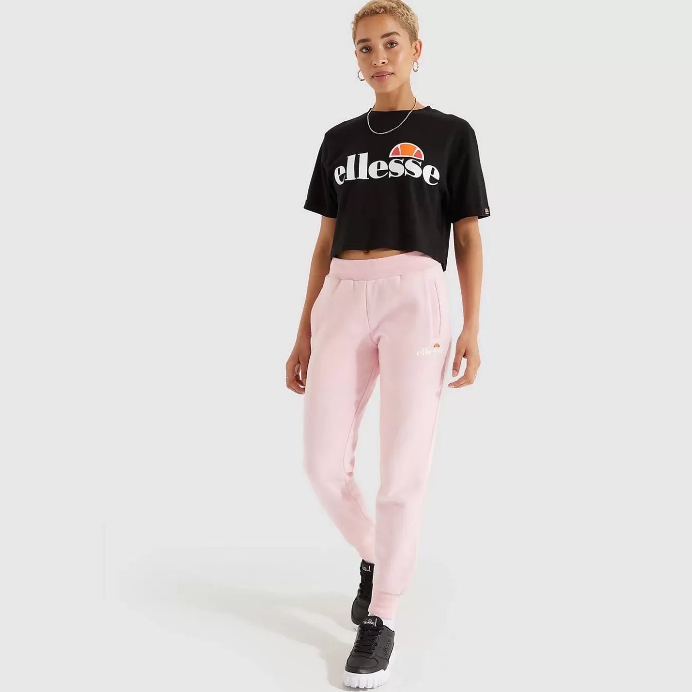 Ellesse Tops-Women's Alberta Cropped T-Shirt Black