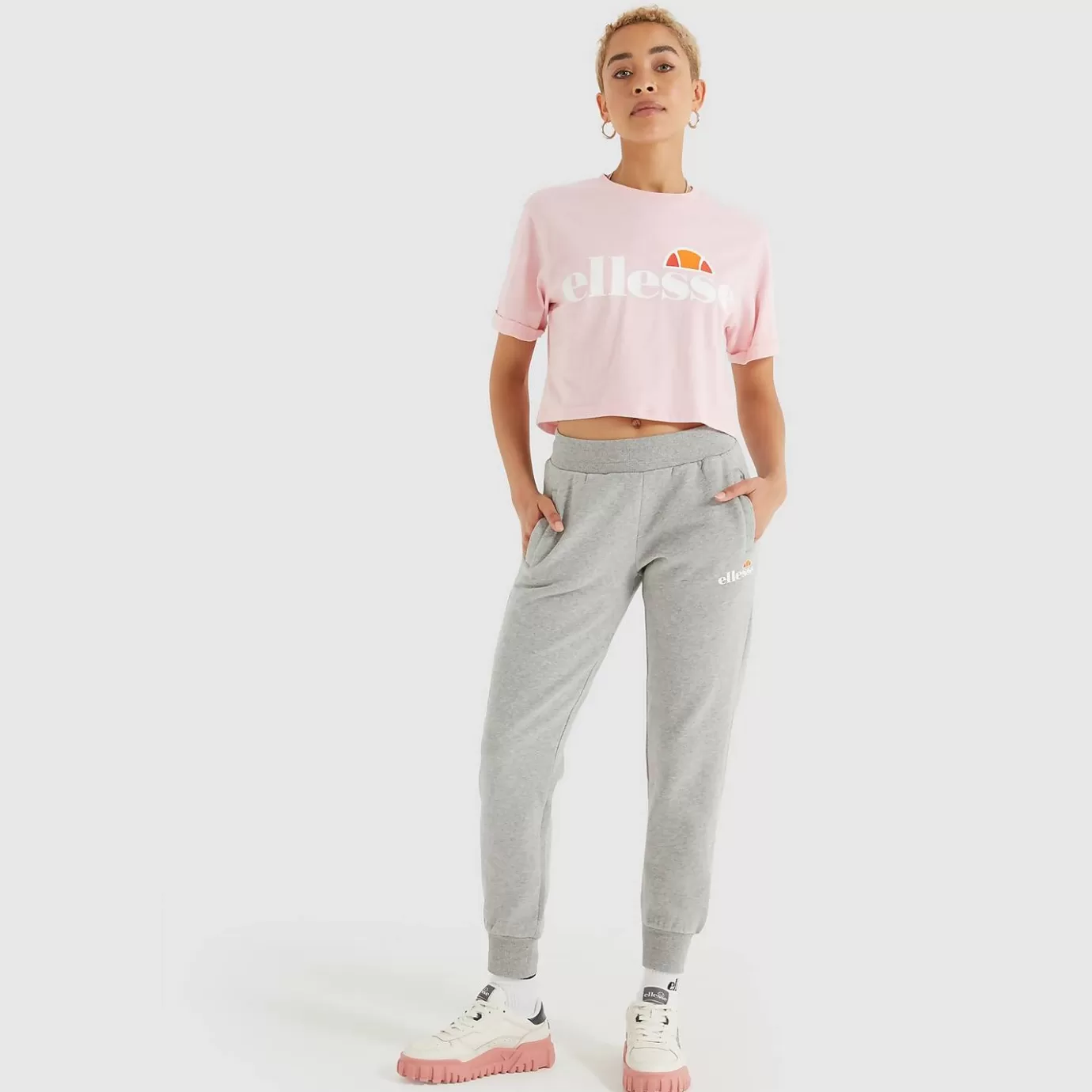 Ellesse Tops | Festival Looks-Women's Alberta Cropped T-Shirt Light Pink