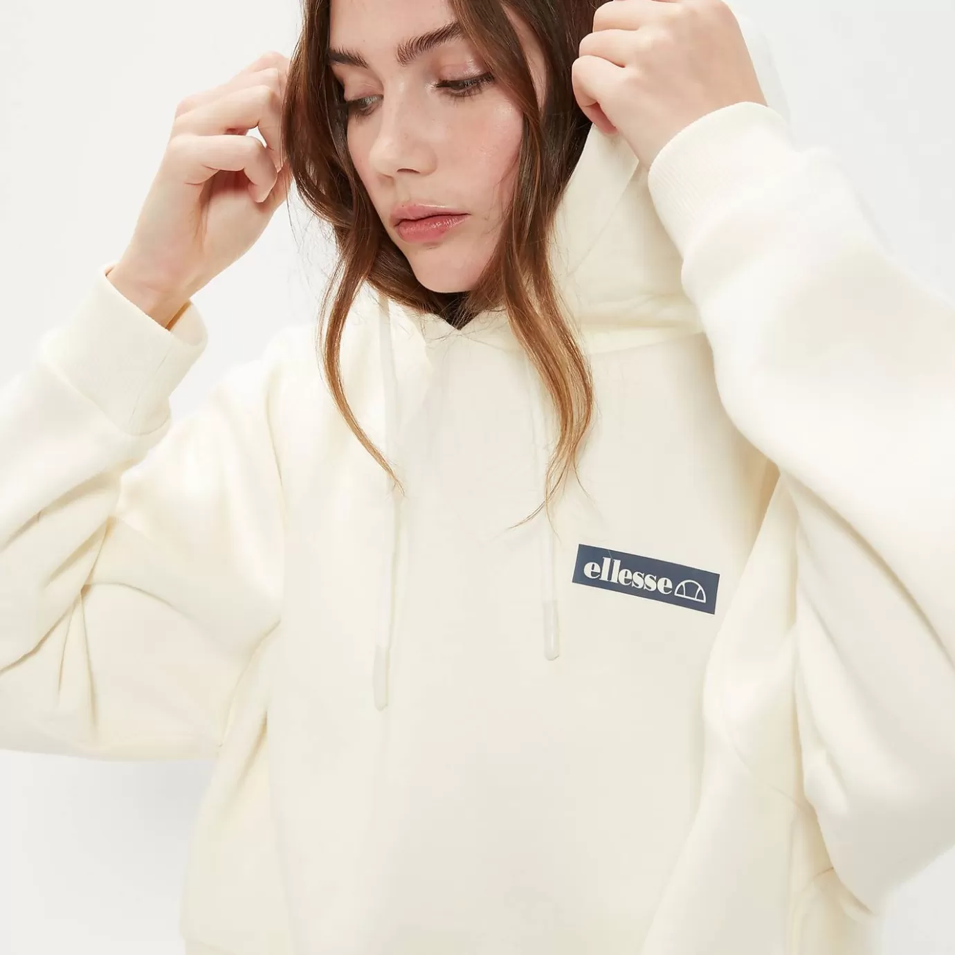 Ellesse Hoodies & Sweatshirts-Women's Cria Crop Hoody Off White