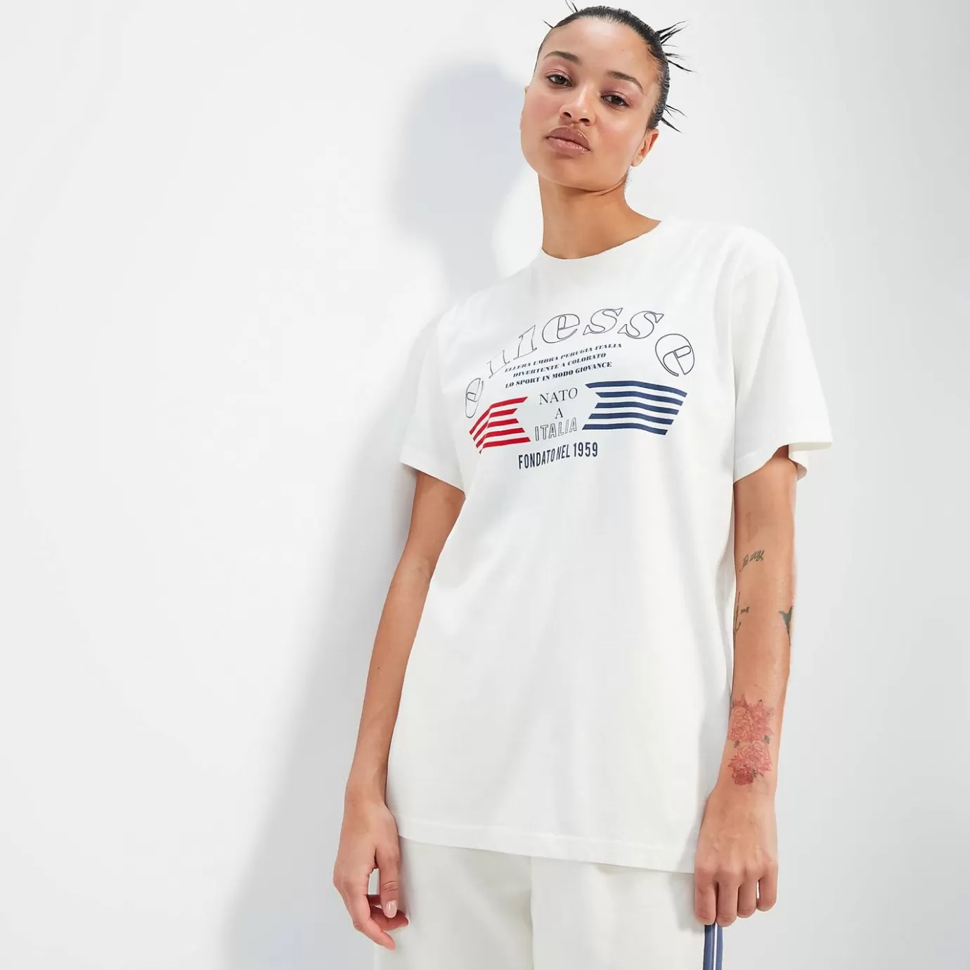 Ellesse Sartoria | Tops-Women's Nirette Tee Off White