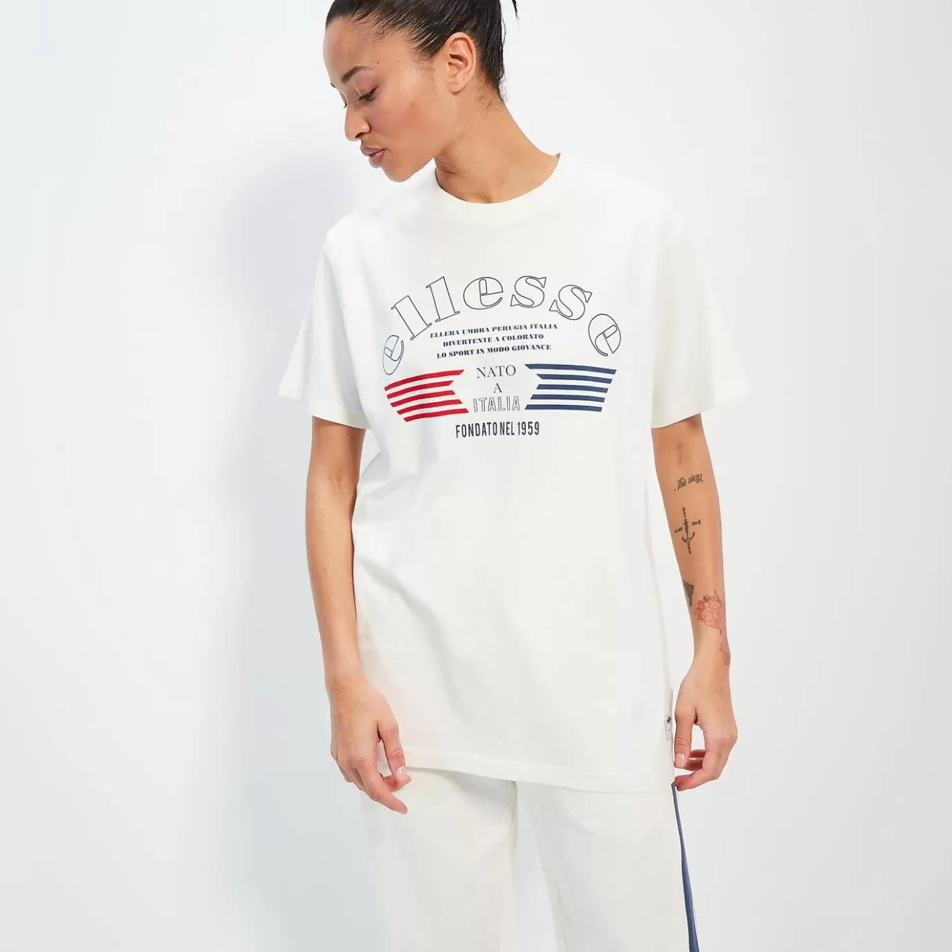 Ellesse Sartoria | Tops-Women's Nirette Tee Off White