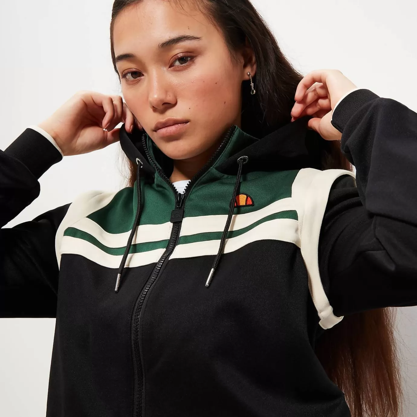 Ellesse Sartoria | Tops-Women's Perna Crop Track Top Black