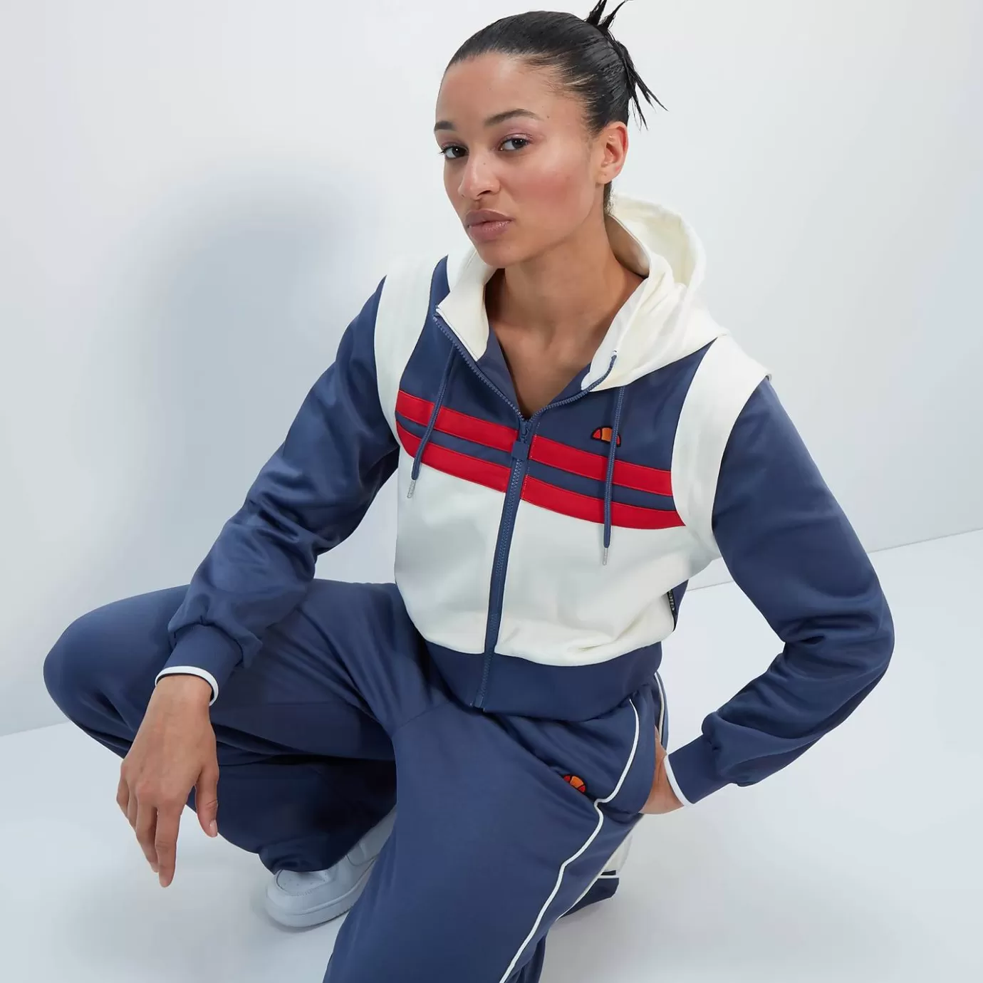 Ellesse Sartoria | Tracktops & Tracksuits-Women's Perna Crop Track Top Dark Blue