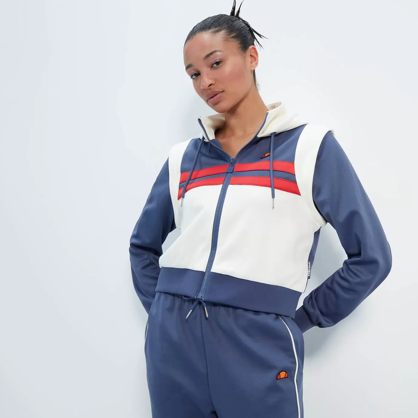 Ellesse Sartoria | Tracktops & Tracksuits-Women's Perna Crop Track Top Dark Blue