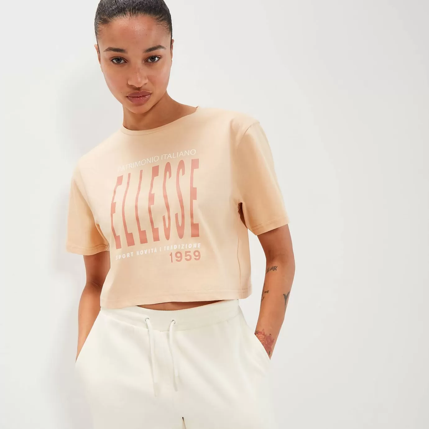 Ellesse Last Chance To Buy | Tops | Tops | Festival Looks-Women's Volia Crop T-Shirt Light Brown